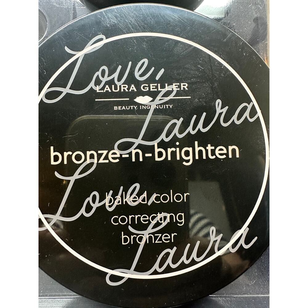 NEW Laura Geller Set 2 brushes Spackle, Baked Highlighter Duo, Bronze-n-Brighten - Picture 2 of 7
